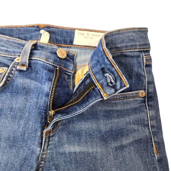Rag & Bone Ankle Raw Hem Denim Bue Jeans - Picture 5 of 14